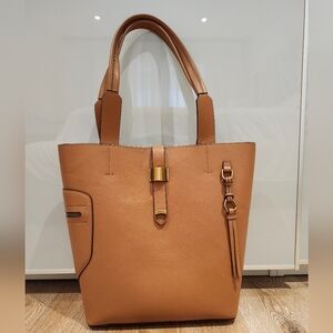 RUDSAK Tan Leather Tote Bag